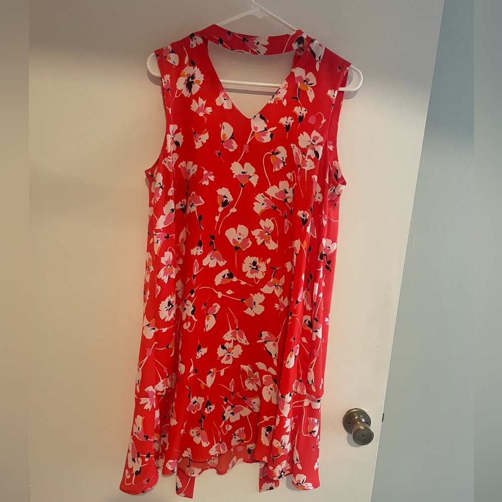 Floral red flowy dress - Glamour - Size 8P